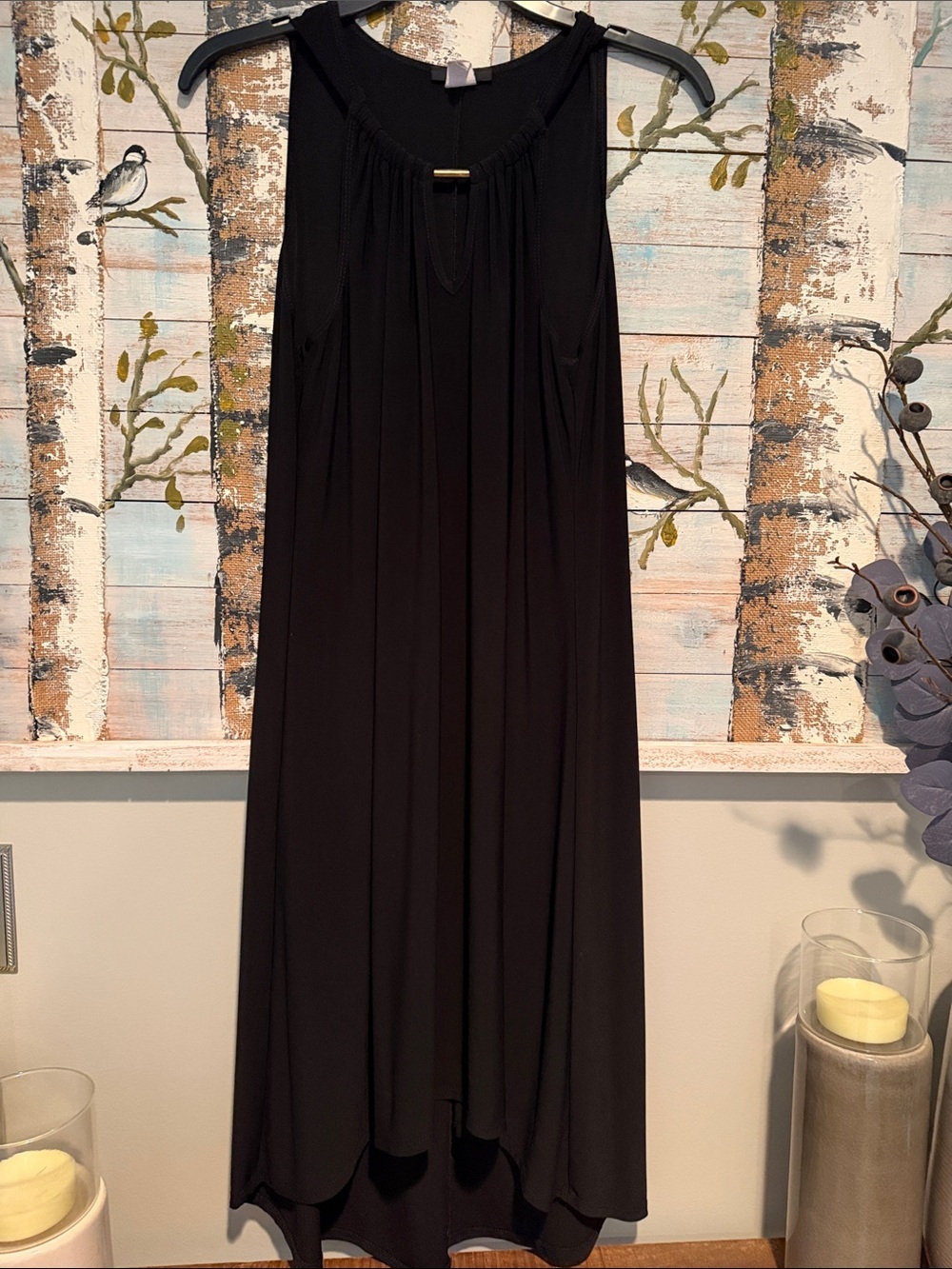 MSK Black High-Low Sleeveless Dress